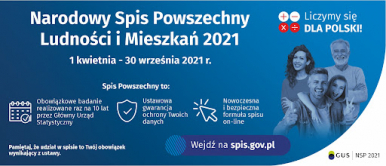 Plakat informacyjny Spisu Powszechnego